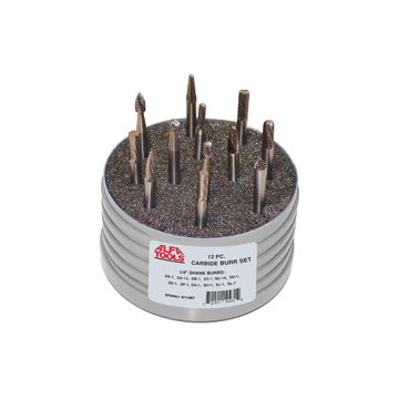 12 PC 1/4SH DC CARBIDE BURR SET