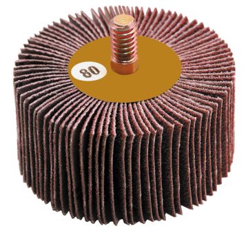 **2 X 1/2 60GRIT ALOX FLAP WHEEL THR SHK