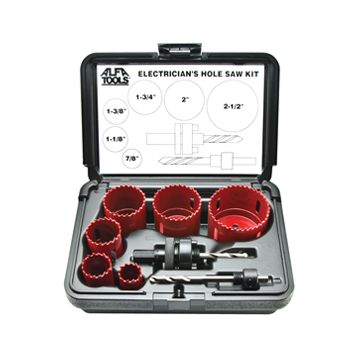 8PC. ELECTRICIAN'S HOLE SAW KIT