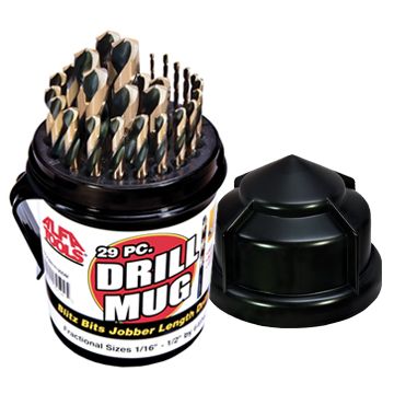 29 PC. BLACK USA JOBBER DRILL MUG SET