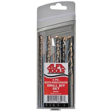 5 PC ROTO PERCUSSION DRILL BIT SET