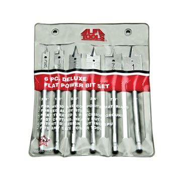 6 PC. WOOD SPADE BIT SET 3/8-1"
